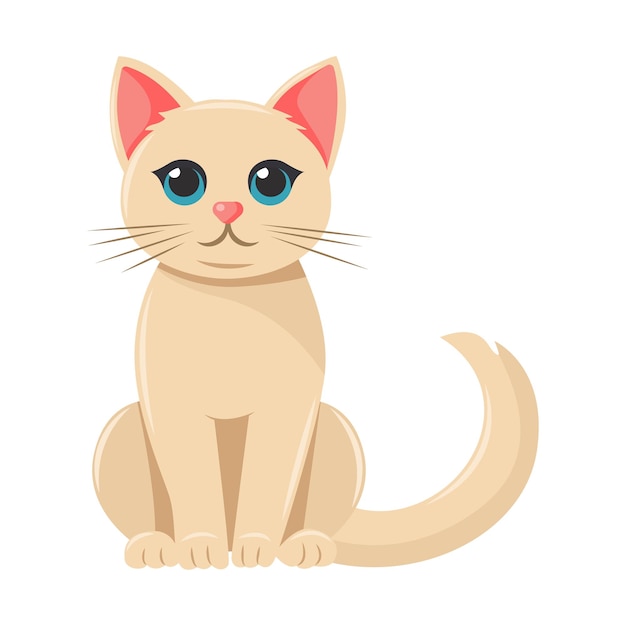 Illustrazione di un gatto in stile cartone animato