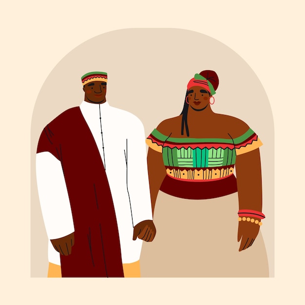 Illustrazione di un matrimonio piatto