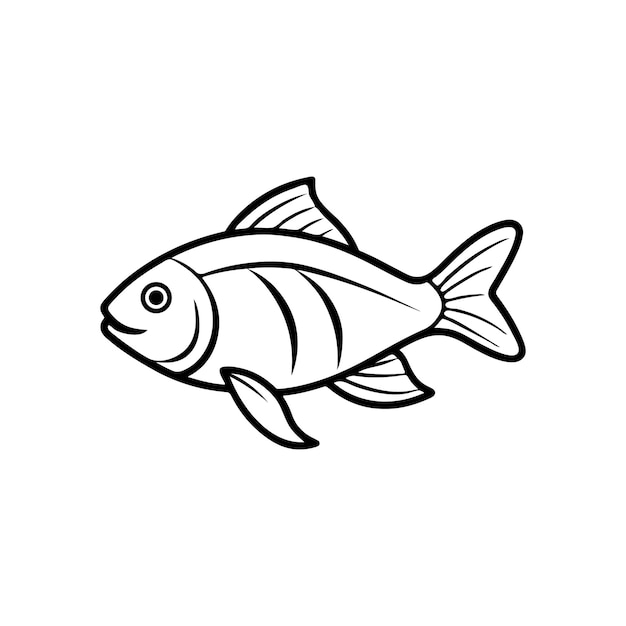 Illustrazione di un pesce a linea