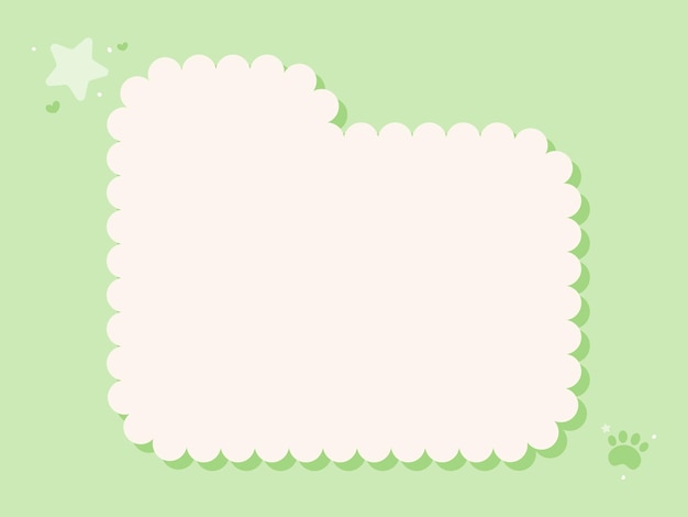 Illustrazione di una bolla di cartella minima su sfondo verde