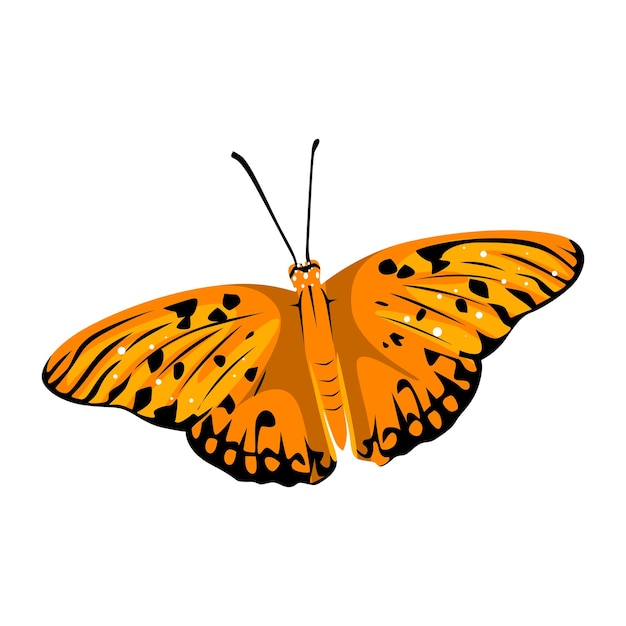 Illustrazione di una farfalla arancione