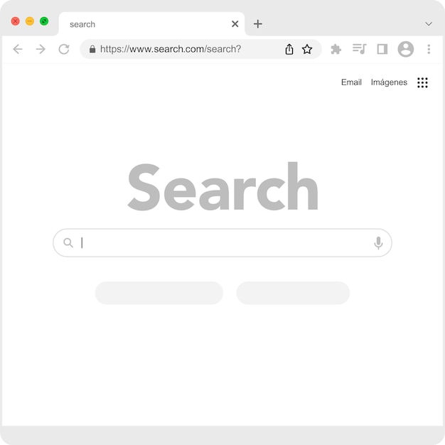 Illustrazione di una pagina web con finestra del browser