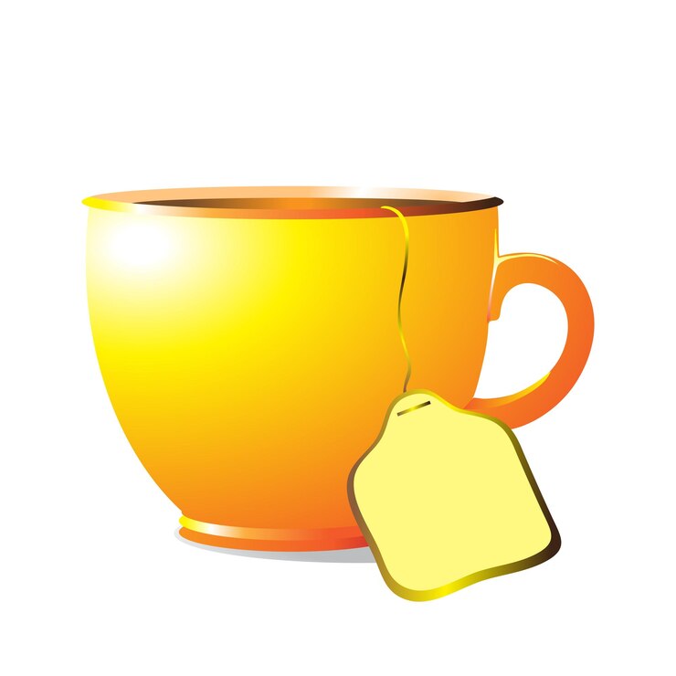Vettore illustrazione di una tazza da tè vector creative design 1