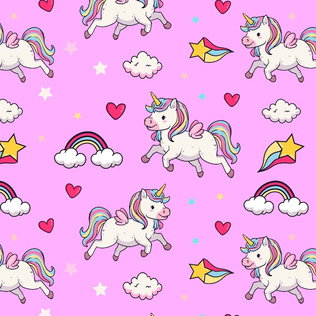 Illustrazione di unicorno disegnata a mano