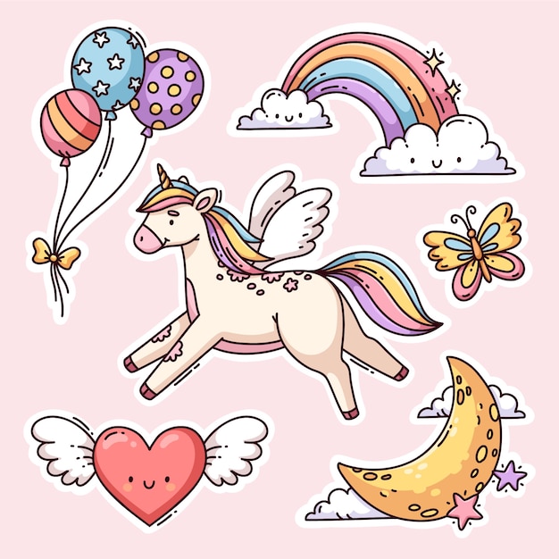 Illustrazione di unicorno disegnata a mano