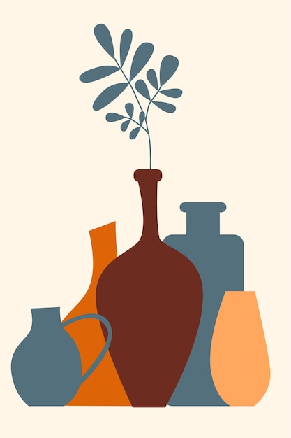 Illustrazione di vaso minimalista Boho