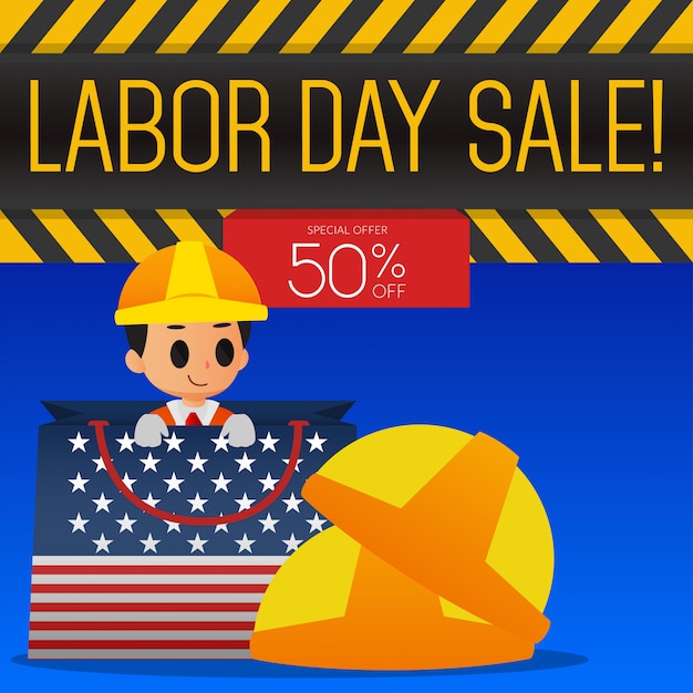 Illustrazione di vendita di festa del lavoro
