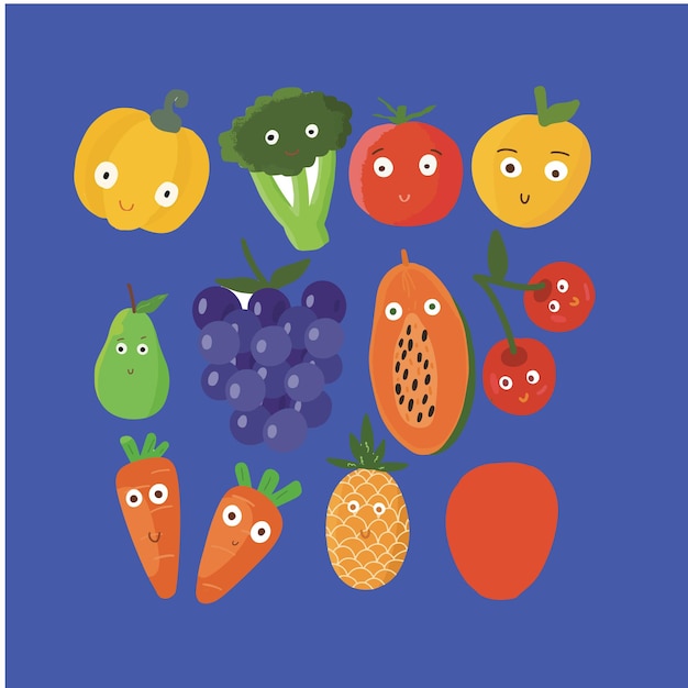 illustrazione di verdure per la salute