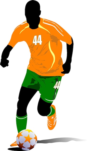 Illustrazione di vettore dei giocatori di calcio