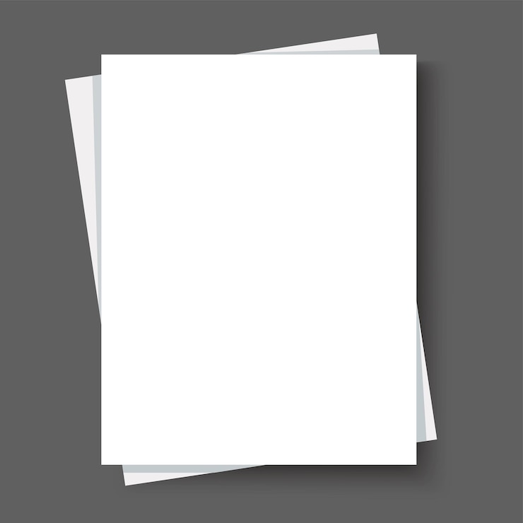 Vettore illustrazione di vettore del foglio di carta del taccuino in bianco