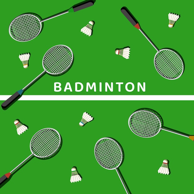 Illustrazione di vettore del fondo del modello di badminton