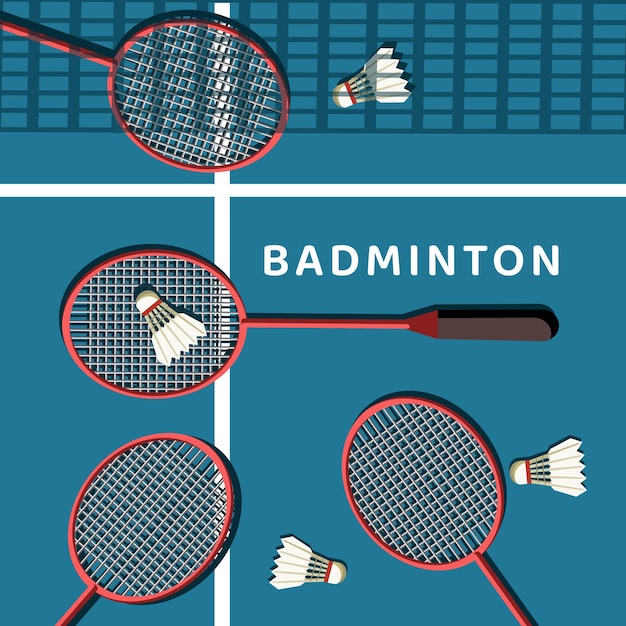 Illustrazione di vettore del fondo del modello di badminton