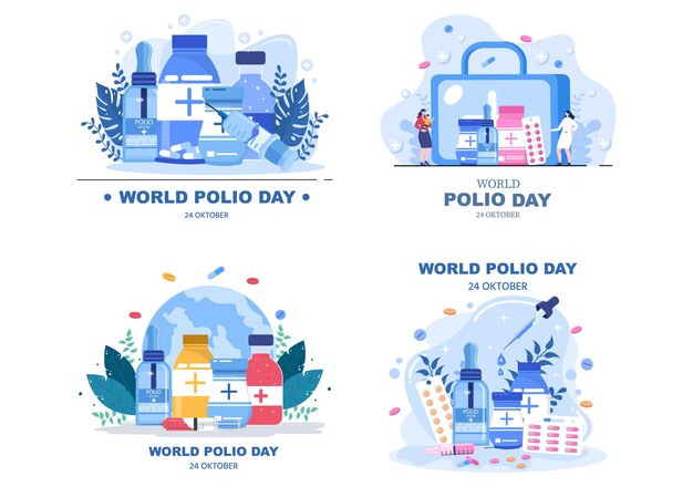 Illustrazione di vettore del fondo di giornata mondiale della polio