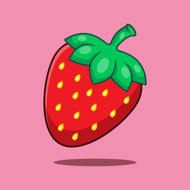 Illustrazione di vettore del fumetto della fragola