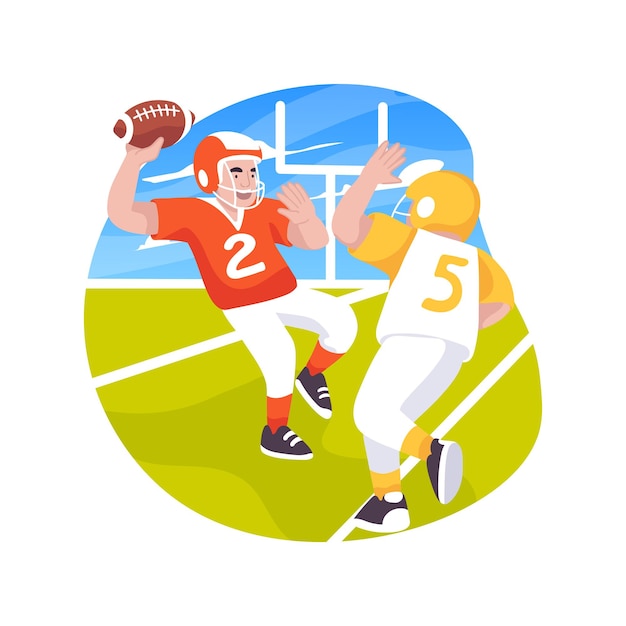 Illustrazione di vettore del fumetto isolato football americano