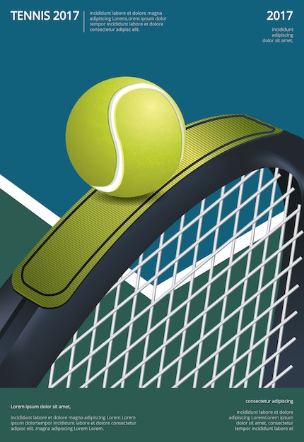 Illustrazione di vettore del manifesto di campionato di tennis
