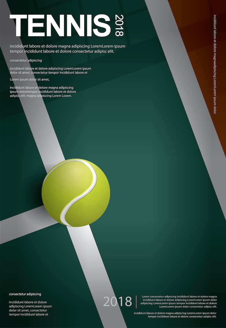 Vettore illustrazione di vettore del manifesto di campionato di tennis