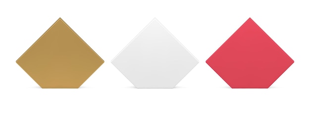 Illustrazione di vettore del modello 3d di pubblicità di marketing dell'esposizione della parete del blocco poligonale realistico di lusso della raccolta. L'insieme della forma minimalista della piattaforma verticale geometrica cinque lati rende la figura costosa