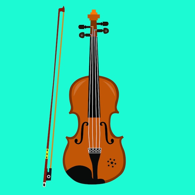 Illustrazione di vettore dell'arco del violino del violino