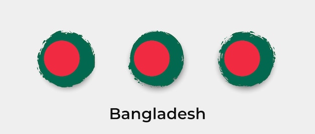 Illustrazione di vettore dell'icona delle bolle del grunge della bandiera del Bangladesh