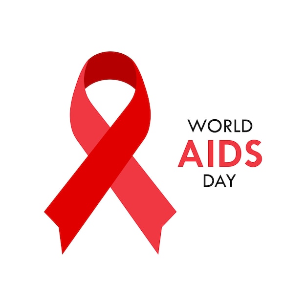 Illustrazione di vettore dell'insegna di consapevolezza di Giornata mondiale contro l'AIDS
