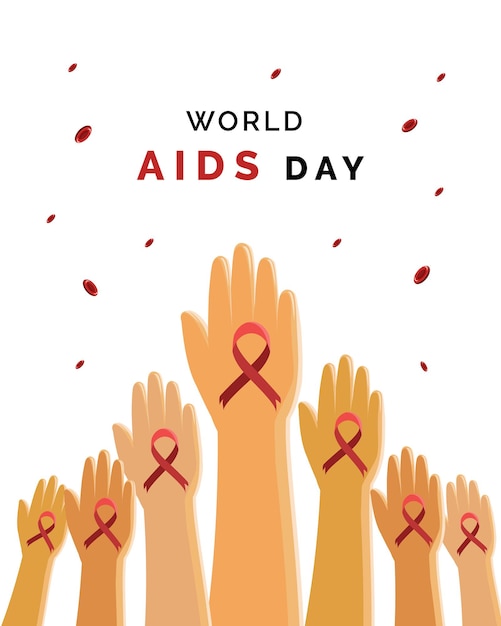 Illustrazione di vettore della giornata mondiale contro l'AIDS