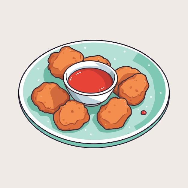 Illustrazione di vettore della pepita di pollo