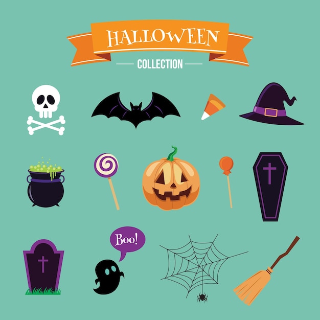 Illustrazione di vettore delle collezioni di Halloween