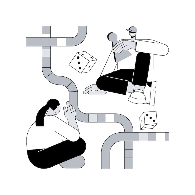 Illustrazione di vettore di concetto astratto di giochi da tavolo