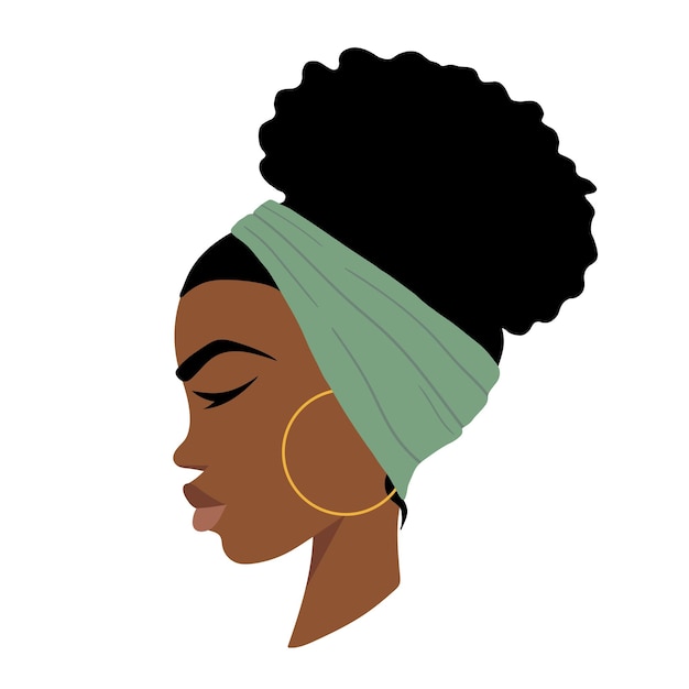 Illustrazione di vettore di donna afroamericana delle donne afro