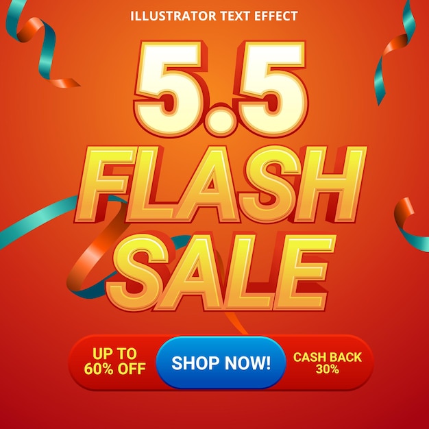 Illustrazione di vettore di promozione di vendita flash