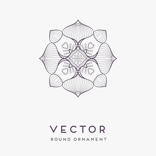 Illustrazione disegnata a mano decorativa della mandala