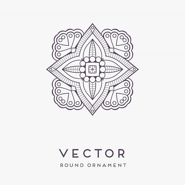 Illustrazione disegnata a mano decorativa della mandala