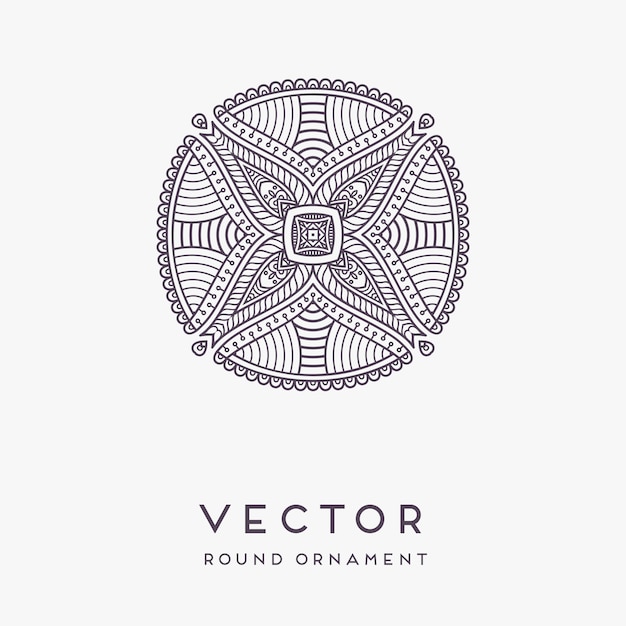 Illustrazione disegnata a mano decorativa della mandala