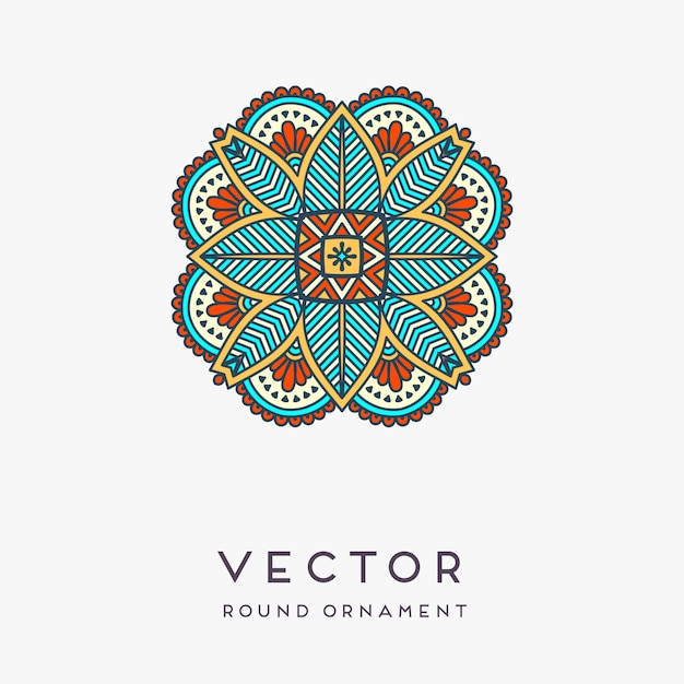 Illustrazione disegnata a mano decorativa della mandala