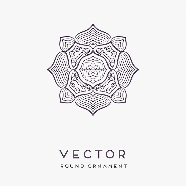 Illustrazione disegnata a mano decorativa della mandala