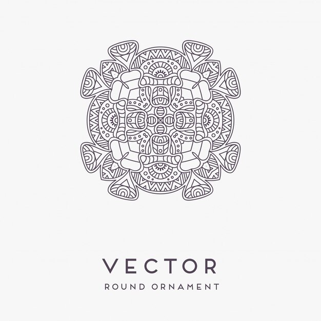 Illustrazione disegnata a mano decorativa della mandala