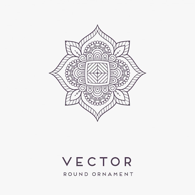 Illustrazione disegnata a mano decorativa della mandala