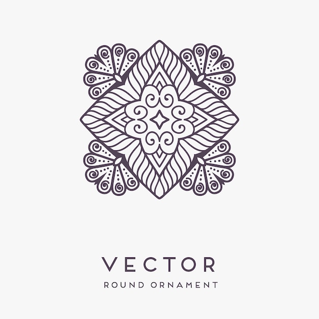 Illustrazione disegnata a mano decorativa della mandala