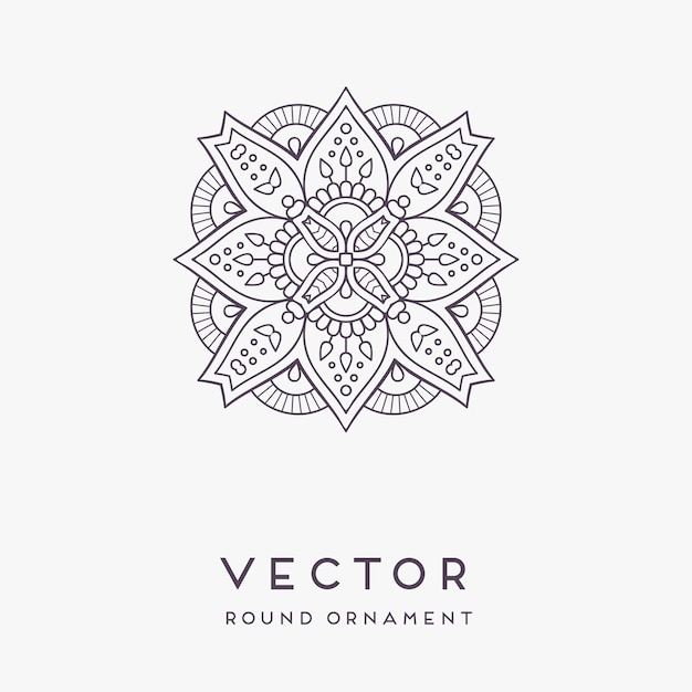 Illustrazione disegnata a mano decorativa della mandala