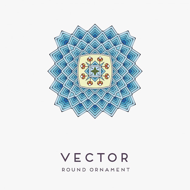 Illustrazione disegnata a mano decorativa della mandala
