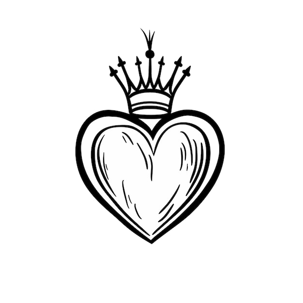 Illustrazione disegnata a mano del cuore
