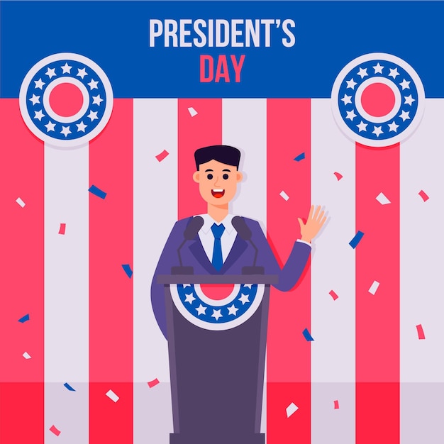 Illustrazione disegnata a mano del giorno del presidente