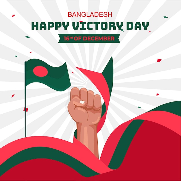 Illustrazione disegnata a mano del giorno della vittoria del Bangladesh