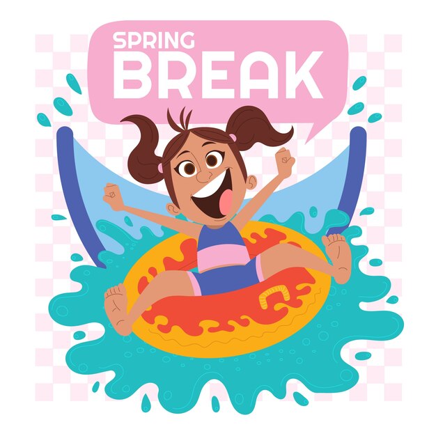 Illustrazione disegnata a mano delle vacanze di primavera