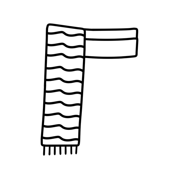 Illustrazione disegnata a mano di una sciarpa di moda