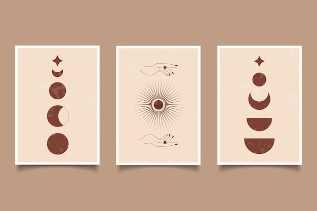 illustrazione estetica astratta minimalista moderna della metà del secolo per la decorazione di poster e arte murale