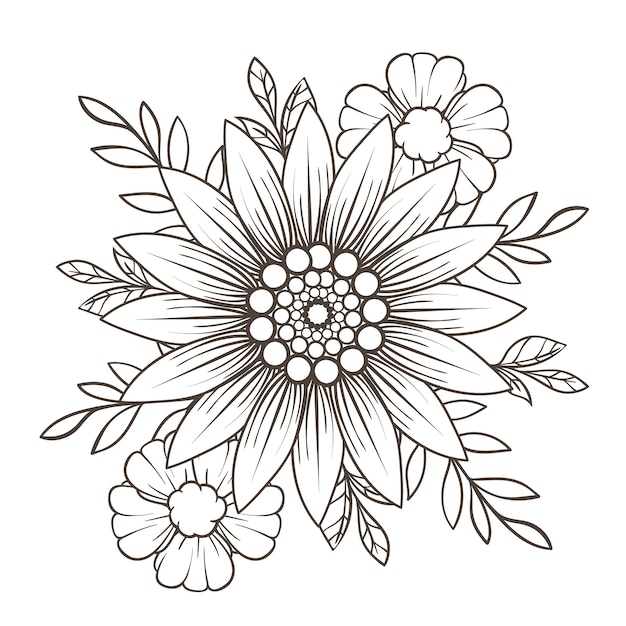 Illustrazione floreale disegnata a mano