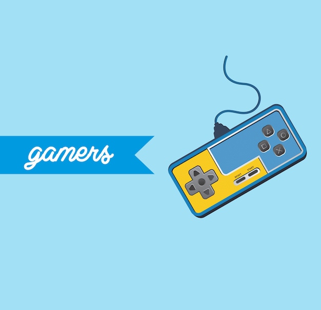 illustrazione grafica di arte di vettore di tema della console del video gioco