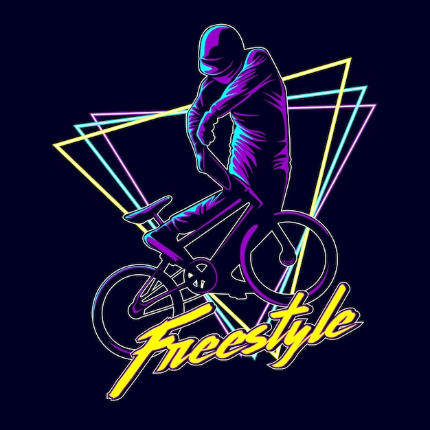 Illustrazione grafica di BMX Freestyle